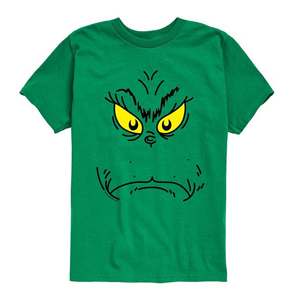 Boys 8-20 Dr. Seuss The Grinch Grumpy Face Graphic Tee