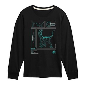 Boys 8-20 Jurassic World Blue Lab Data Long Sleeve Graphic Tee