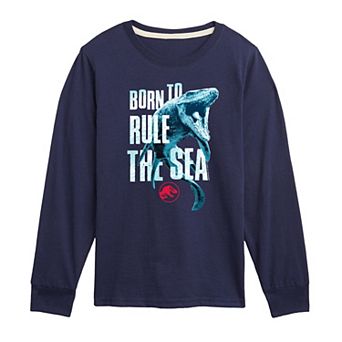 Boys 8-20 Jurassic World Born To Rule The Sea Long Sleeve Graphic Tee