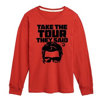 Boys 8-20 Jurassic World Take The Tour They Said Long Sleeve Graphic Tee
