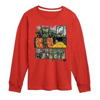 Boys 8-20 Jurassic World Comic Long Sleeve Graphic Tee
