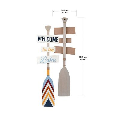 Sonoma Goods For Life Welcome to the Lake Oar Porch Leaner Floor Decor