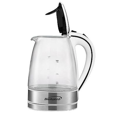 Brentwood 1.7l Tempered Glass Tea Kettle