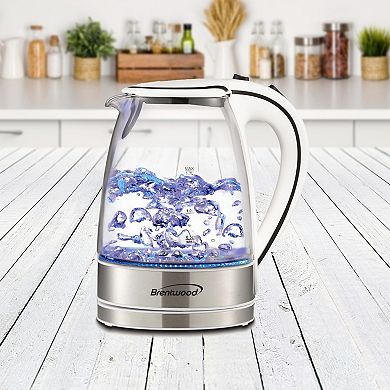 Brentwood 1.7l Tempered Glass Tea Kettle