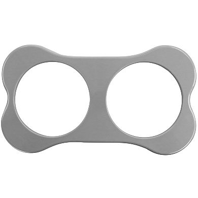 Gibson Home Bow Wow Meow 3 Piece Elevated Pet Bowl Dinner Set