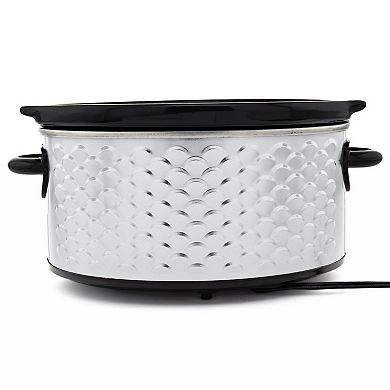 Brentwood Scallop Pattern 4.5 Quart Slow Cooker