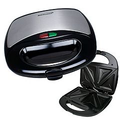 Brentwood TS-240B Non-Stick Compact Dual Sandwich Maker, Black