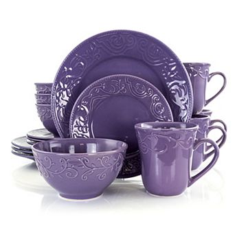 Elama Lilac Fields 16 pc Dinnerware Set