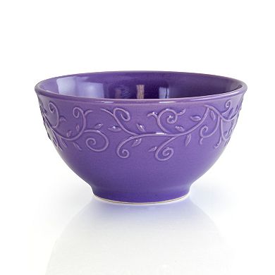 Elama Lilac Fields 16-Piece Dinnerware Set