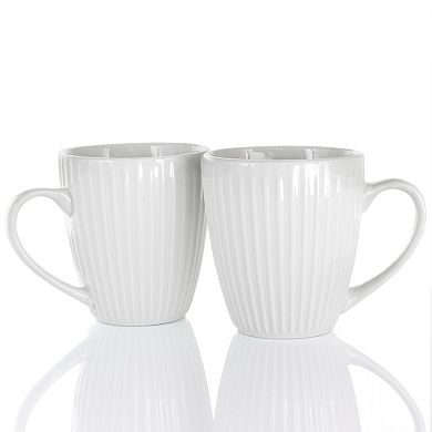 Elama Elle 12 Piece Round Porcelain Mug Set