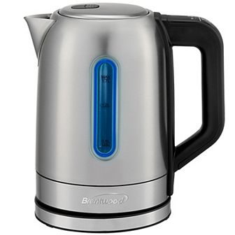 Brentwood 1500 watt Stainless Steel 1.7 Liter Electric Kettle with 5 Temperature Presets