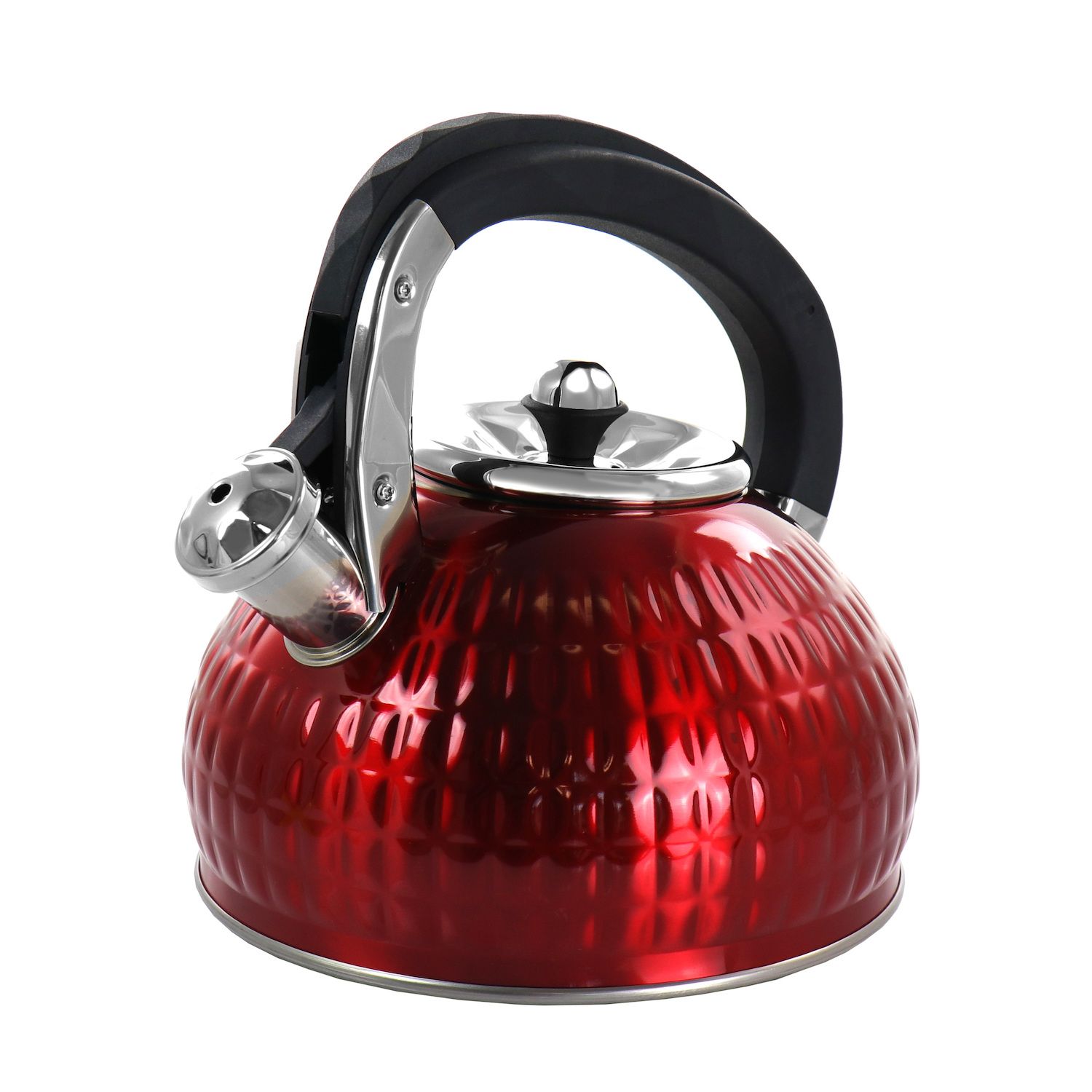 Brentwood Tempered Glass Tea Kettles, 1.7-Liter, Red 