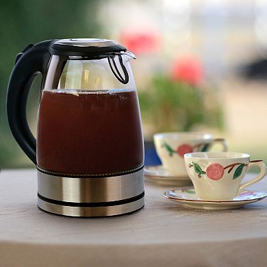 Better Chef 1.7 L Cordless Electric Glass and Stainless Steel Tea Kettle