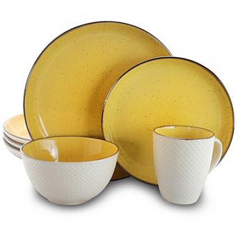 Elama Mellow-Yellow 16 pc Dinnerware Set