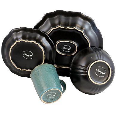 Elama's Mystic Waves 16 Piece Dinnerware Set