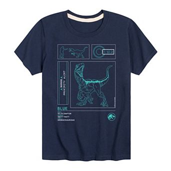 Boys 8-20 Jurassic World Blue Lab Data Graphic Tee