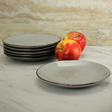 Elama Tahitian Sand 6-Piece Salad Plate Set