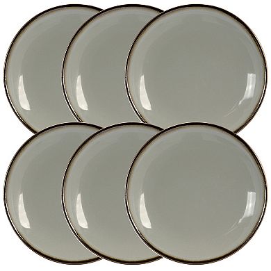 Elama Tahitian Sand 6-Piece Salad Plate Set