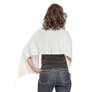 Miss Halladay Women's Fine Gauge Sweater Knit Versatile Stole Button Korvette