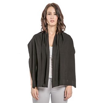 Miss Halladay Women's Fine Gauge Sweater Knit Versatile Stole Button Korvette