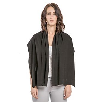 Miss Halladay Women's Fine Gauge Sweater Knit Versatile Stole Button Korvette