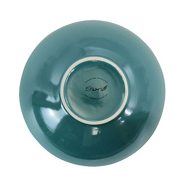 Elama Sea Foam Mozaic 16 Piece Luxurious Stoneware Dinnerware with Complete Setting for 4