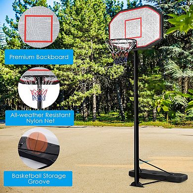 43 Inch Indoor/Outdoor Height Adjustable Basketball Hoop