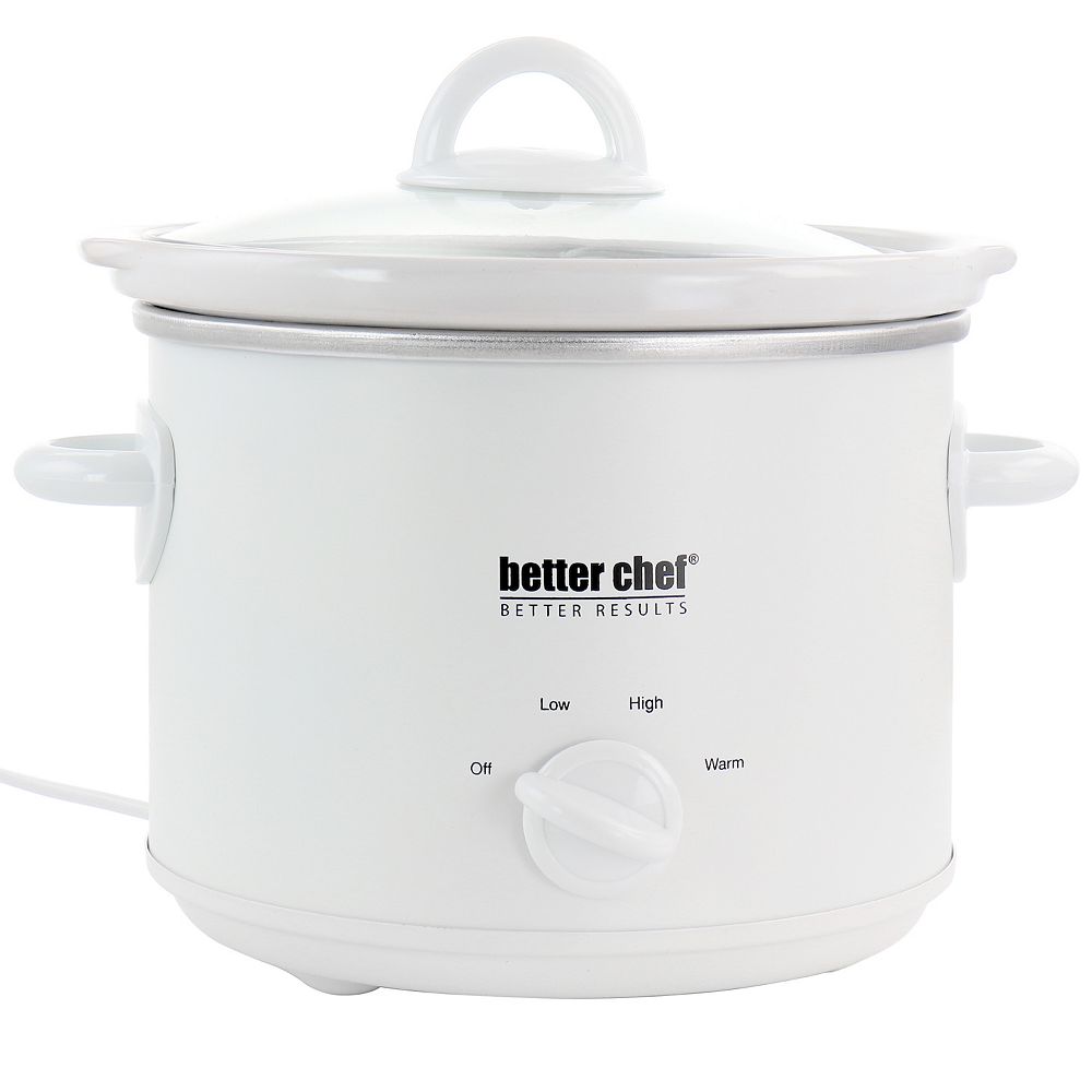 Better Chef 3 Quart Oval Slow Cooker with Removable Stoneware Crock