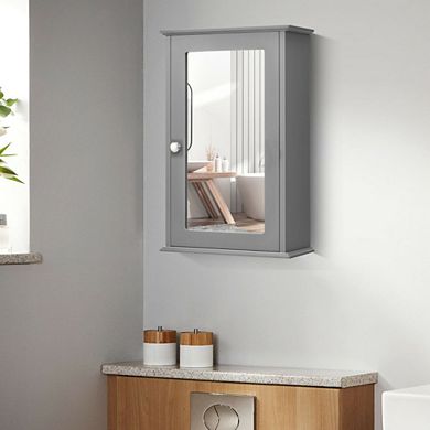 Hivvago Bathroom Wall Cabinet With Single Mirror Door