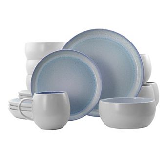 Elama Mocha 16 pc Stoneware Dinnerware Set