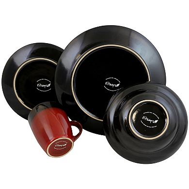 Elama's Tanizia 16 Piece High Gloss Dinnerware Set