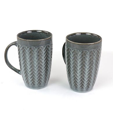 Gibson Home 22 Oz Stoneware Mug Set