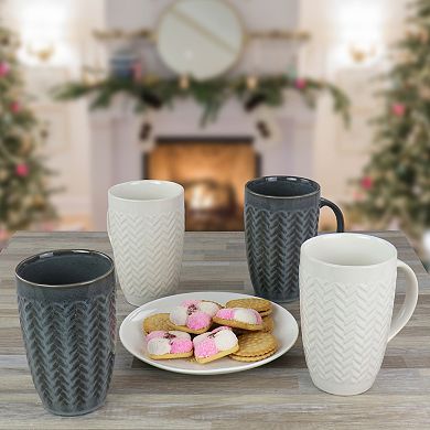 Gibson Home 22 Oz Stoneware Mug Set