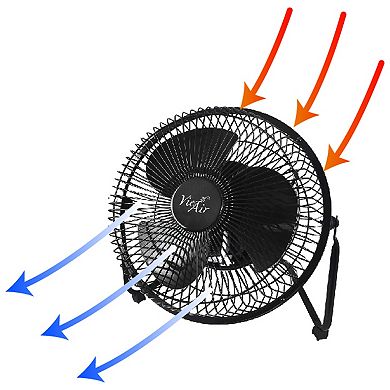 Vie Air 8 Inch High Velocity Metal Desk and Floor Fan
