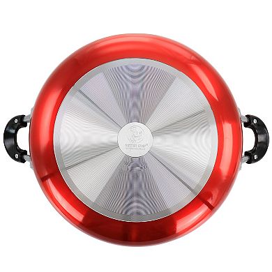 Better Chef 14 Inch Aluminum Deep Fryer Pan with Glass Lid