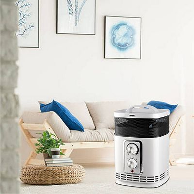 Optimus Portable 360 Surround Ceramic Heater with Thermostat