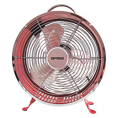 Optimus F-6310rd 10 Inch 2 Speed Portable Retro Drum Fan