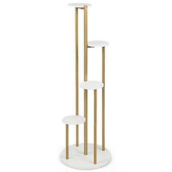 4 tier Metal Plant Stand, Indoor Flower Shelf Rack for Living Room Corner Display