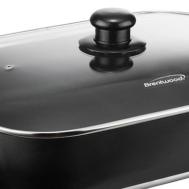Brentwood 16 Inch Nonstick Electric Skillet with Glass Lid