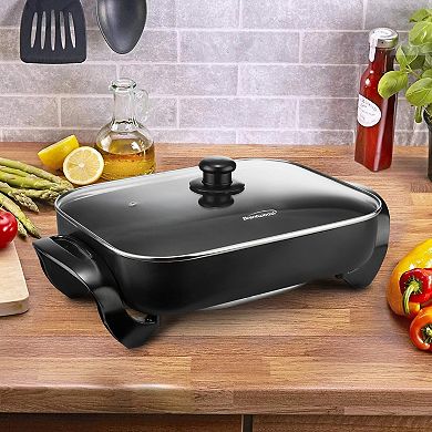 Brentwood 16 Inch Nonstick Electric Skillet with Glass Lid