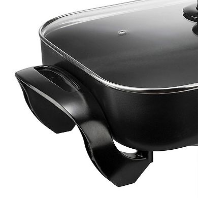 Brentwood 16 Inch Nonstick Electric Skillet with Glass Lid