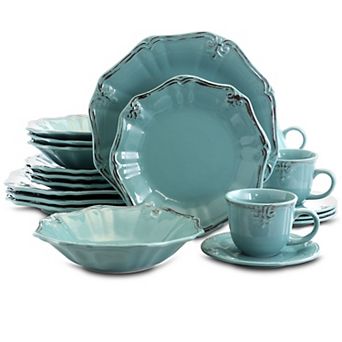Elama Fleur De Lys 20 pc Dinnerware Set
