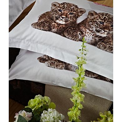 Dolce Mela Duvet Cover Sheets Set, Baby Leopards