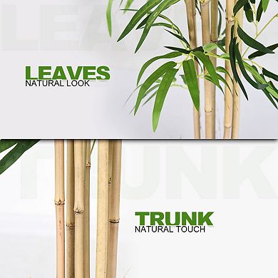 5-Feet Artificial  Silk Tree Indoor-Outdoor Decorative Planter