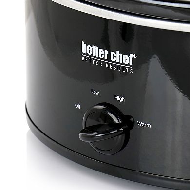 Better Chef 4 Quart Oval Slow Cooker with Removable Stoneware Crock