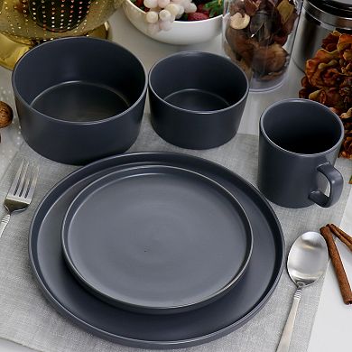 Elama Luxmatte Dark Grey 20 Piece Dinnerware Set