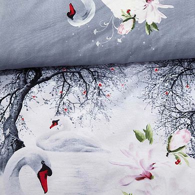 Dolce Mela Duvet Cover Set- Mute Swan