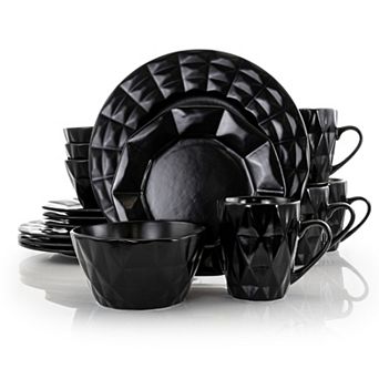 Elama Retro Chic 16 pc Glazed Dinnerware Set