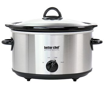 Better Chef 6-qt Oval Slow Cooker with Removable Stoneware Crock
