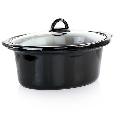 Better Chef 6 Quart Oval Slow Cooker with Removable Stoneware Crock